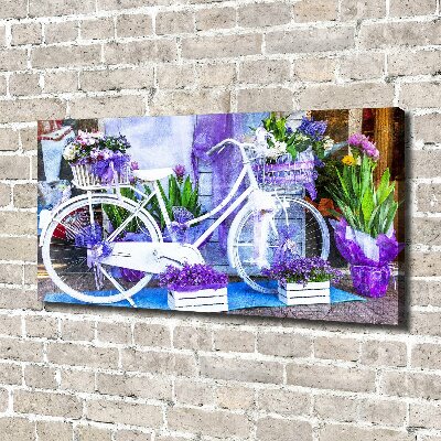 Canvas schilderij Witte fiets
