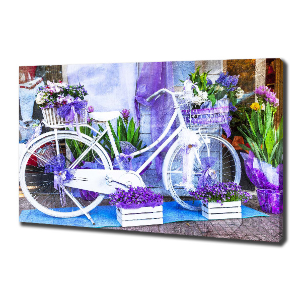 Canvas schilderij Witte fiets