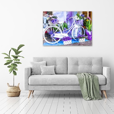 Canvas schilderij Witte fiets