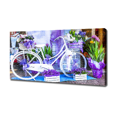 Canvas schilderij Witte fiets