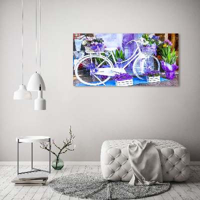 Canvas schilderij Witte fiets