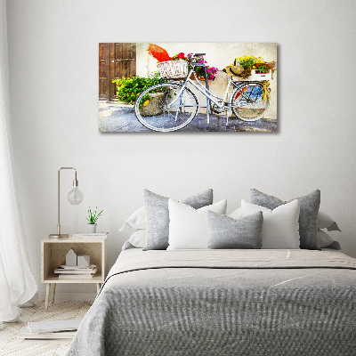 Schilderij op canvas Witte fiets