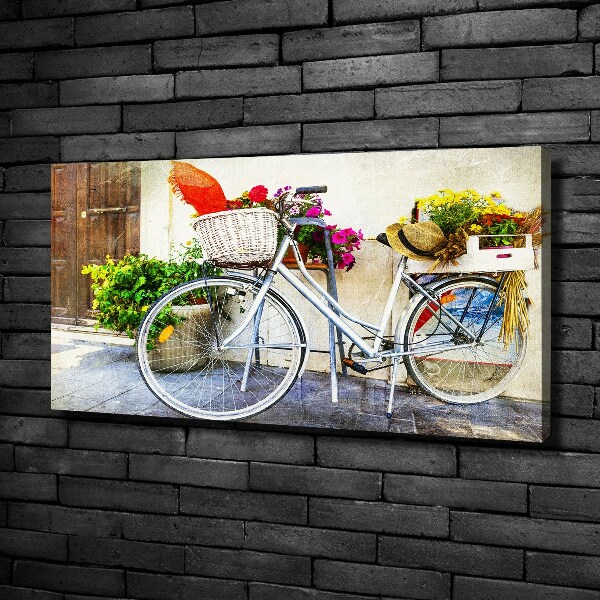 Schilderij op canvas Witte fiets
