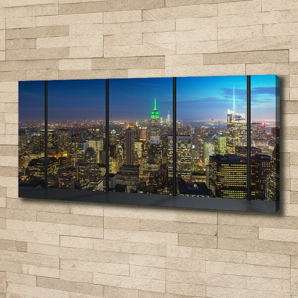 Canvas schilderij New York 's nachts