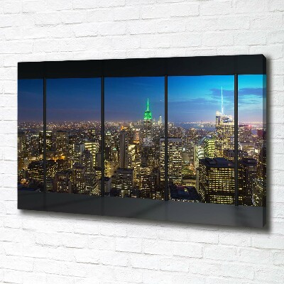 Canvas schilderij New York 's nachts