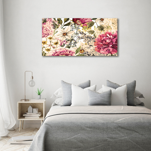 Foto op canvas Bloemenpatroon