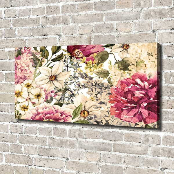 Foto op canvas Bloemenpatroon