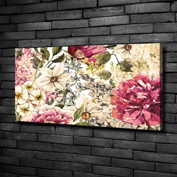 Foto op canvas Bloemenpatroon