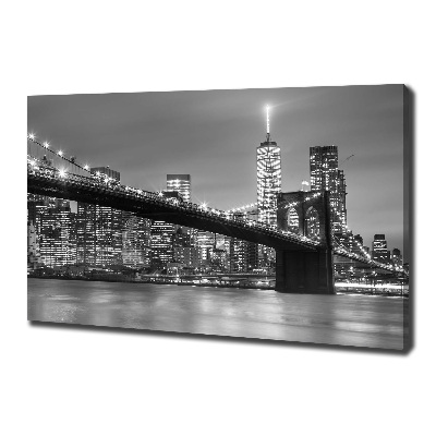 Foto op canvas New York 's nachts