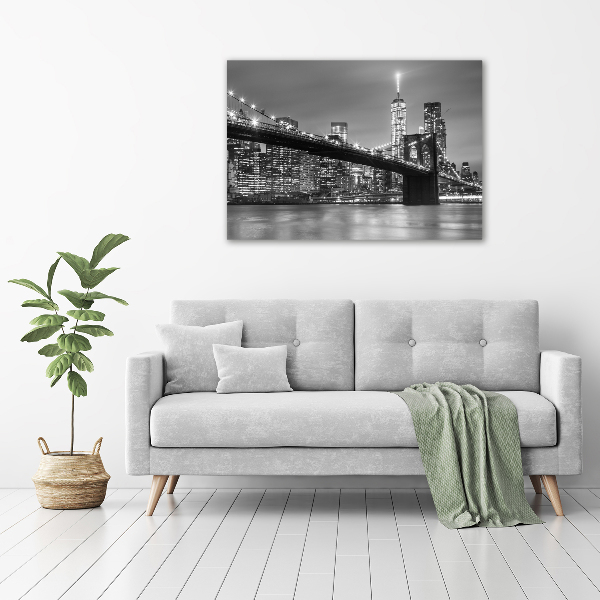 Foto op canvas New York 's nachts