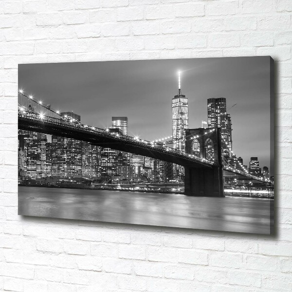 Foto op canvas New York 's nachts