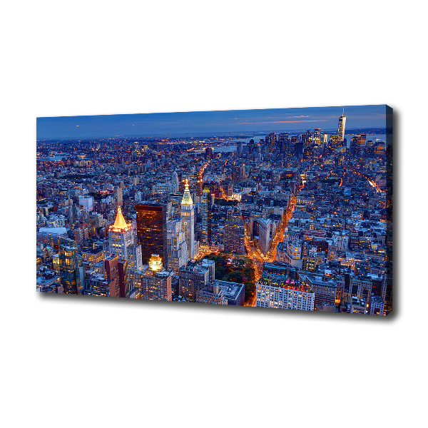 Canvas foto Manhattan 's nachts