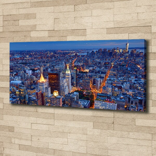 Canvas foto Manhattan 's nachts