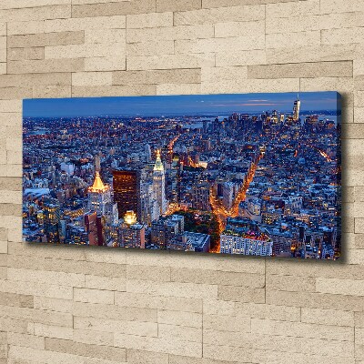 Canvas foto Manhattan 's nachts