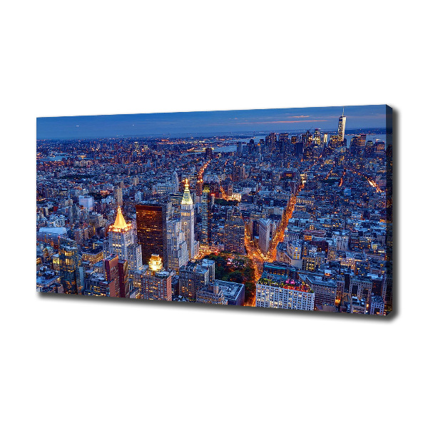 Canvas foto Manhattan 's nachts
