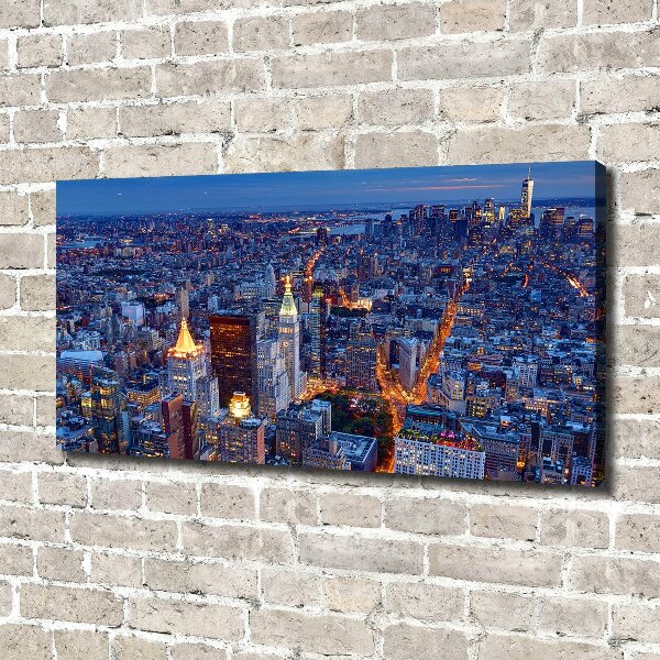 Canvas foto Manhattan 's nachts