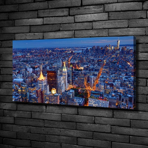 Canvas foto Manhattan 's nachts