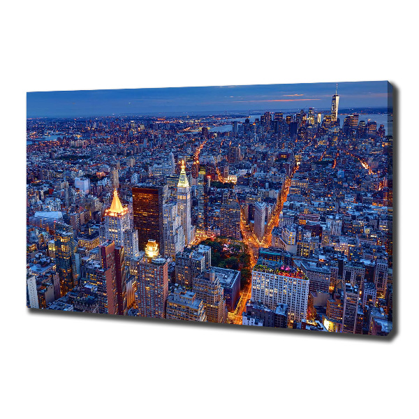 Canvas foto Manhattan 's nachts