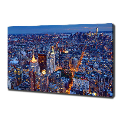 Canvas foto Manhattan 's nachts