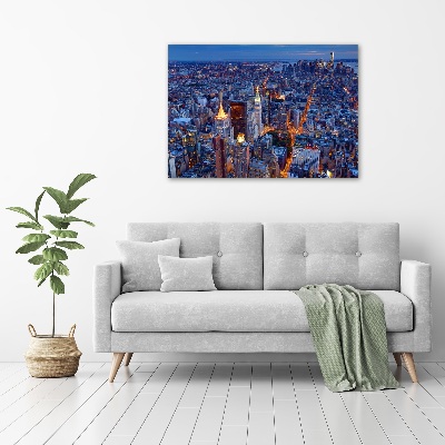 Canvas foto Manhattan 's nachts