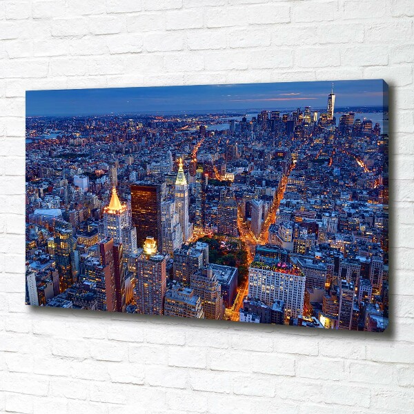 Canvas foto Manhattan 's nachts
