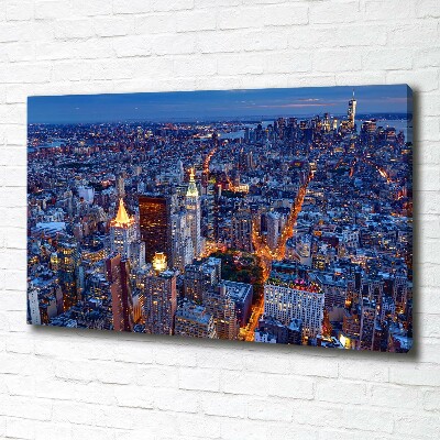Canvas foto Manhattan 's nachts
