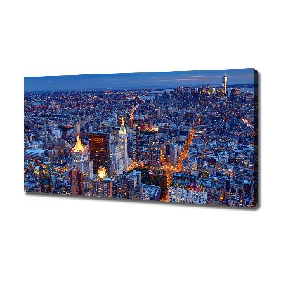 Canvas foto Manhattan 's nachts