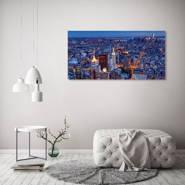 Canvas foto Manhattan 's nachts