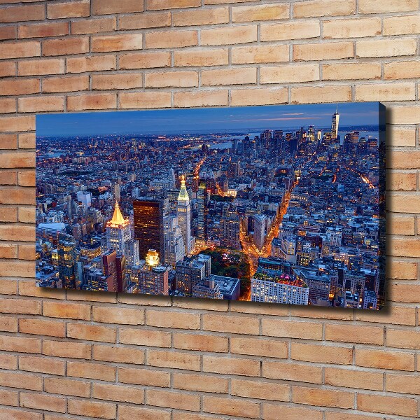 Canvas foto Manhattan 's nachts