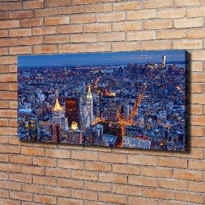 Canvas foto Manhattan 's nachts