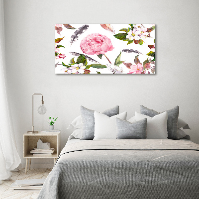 Canvas schilderij Bloemenpatroon