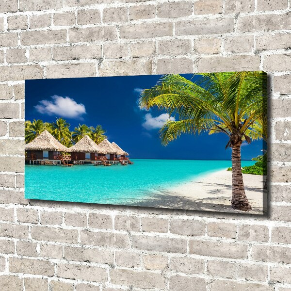 Foto op canvas Bungalows op de Malediven