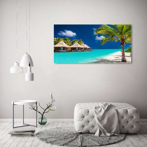 Foto op canvas Bungalows op de Malediven