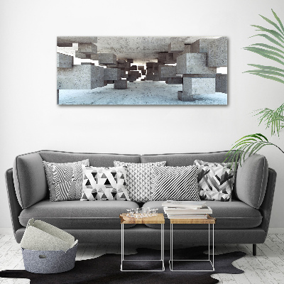 Canvas foto Kubussen van beton