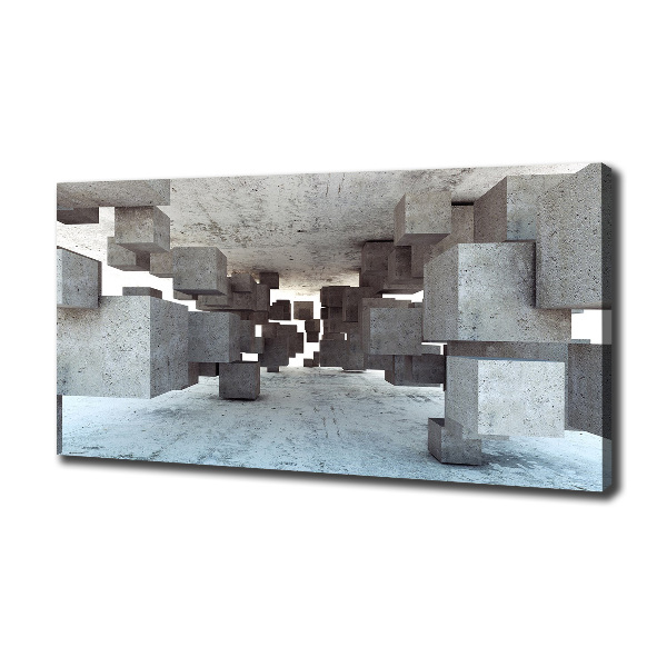 Foto obraz na płótnie Sześciany w betonie