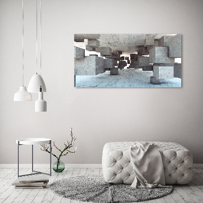 Canvas foto Kubussen van beton