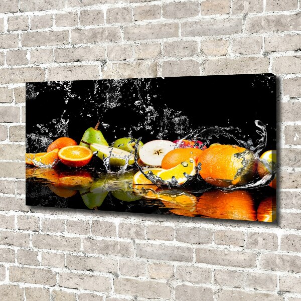 Schilderij op canvas Fruit en water