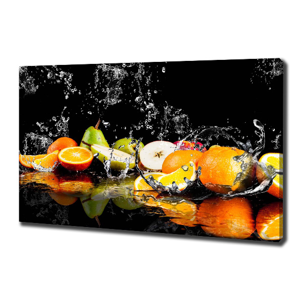 Schilderij op canvas Fruit en water
