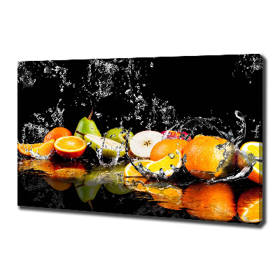 Schilderij op canvas Fruit en water