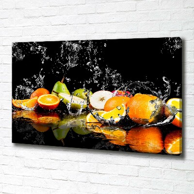 Schilderij op canvas Fruit en water