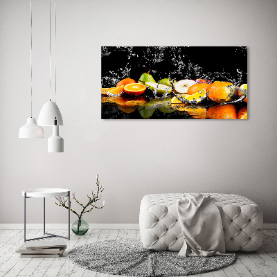 Schilderij op canvas Fruit en water
