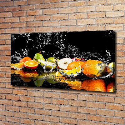Schilderij op canvas Fruit en water