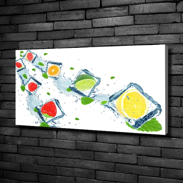 Foto obraz na płótnie Owoce w kostkach