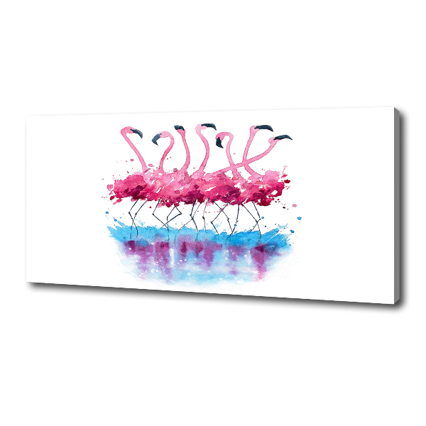 Canvas foto Flamingo's