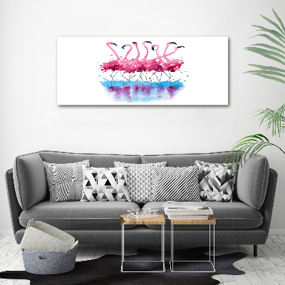 Canvas foto Flamingo's