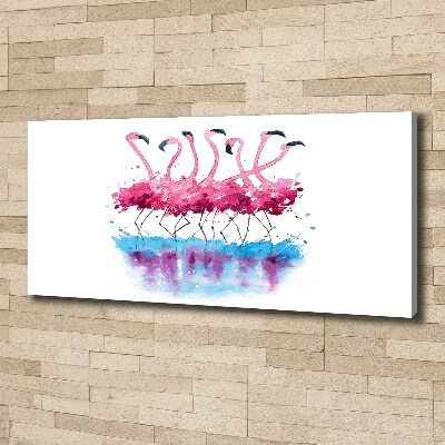 Canvas foto Flamingo's