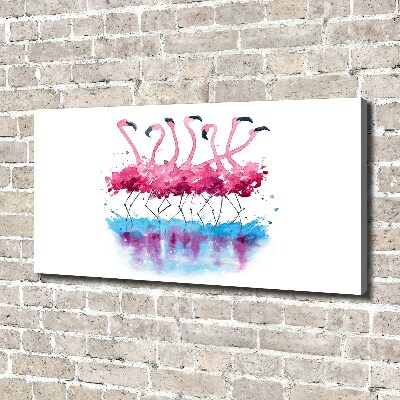 Canvas foto Flamingo's