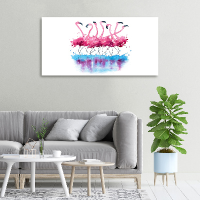 Canvas foto Flamingo's