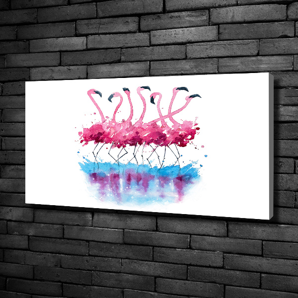 Canvas foto Flamingo's