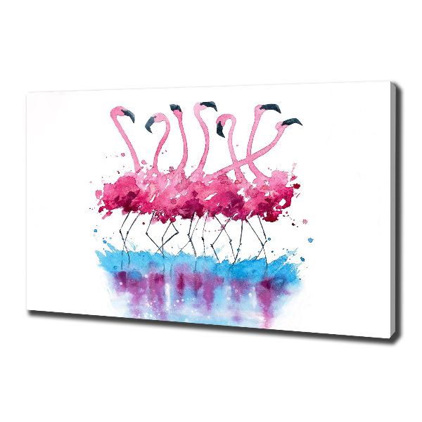 Canvas foto Flamingo's